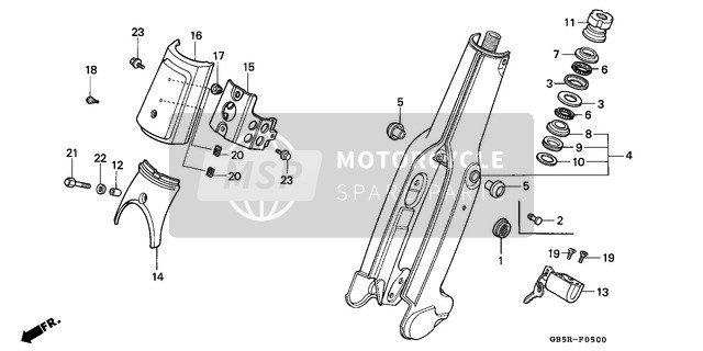 Honda C90CW 1994 Forcella anteriore per un 1994 Honda C90CW